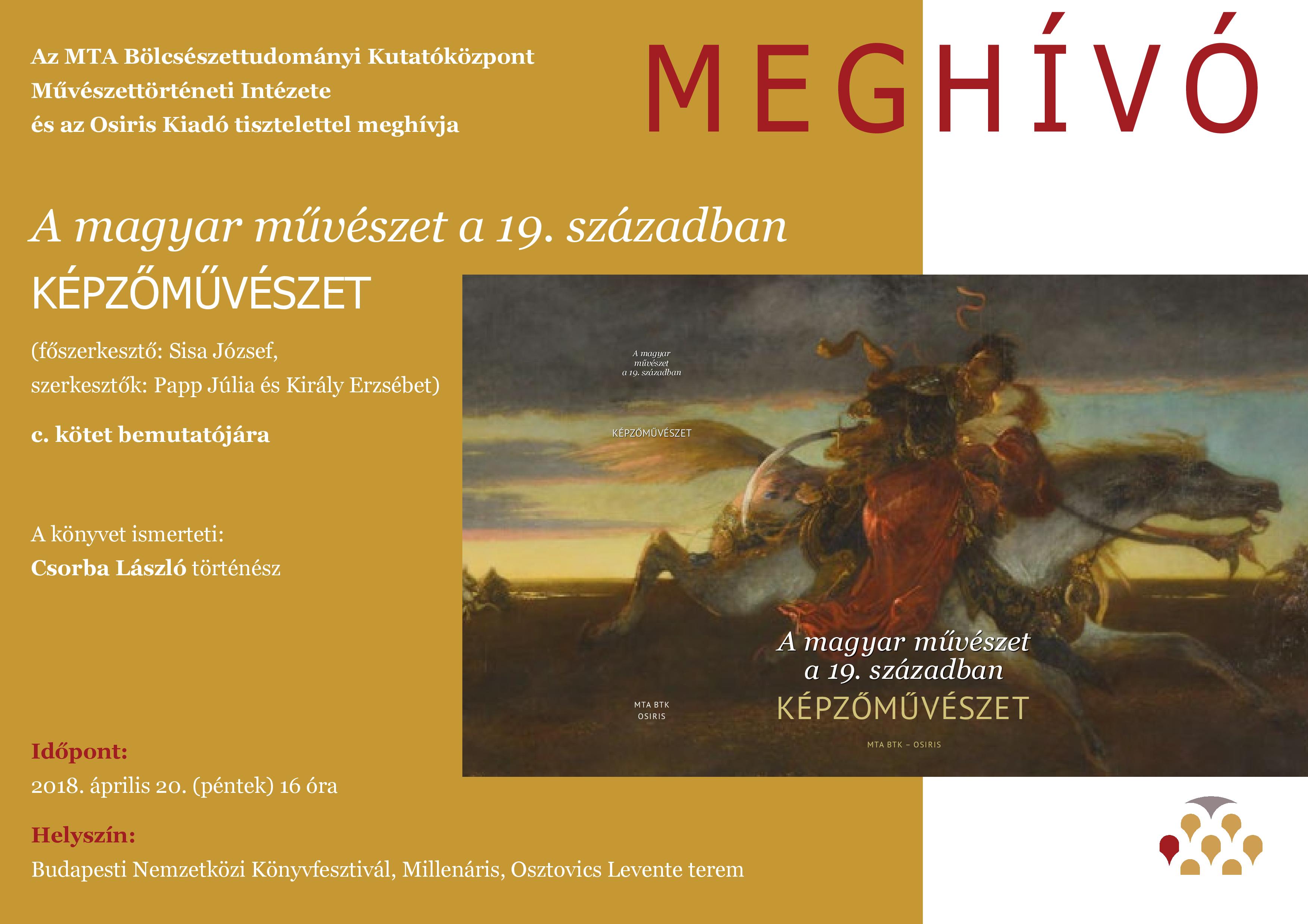 Könyvbemutató: A magyar művészet a 19. században - képzőművészet